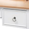 Baxton Studio Sylvie and Traditional White 3-Drawer Wood Vanity Table with Mirror 154-9038 - alternate 4